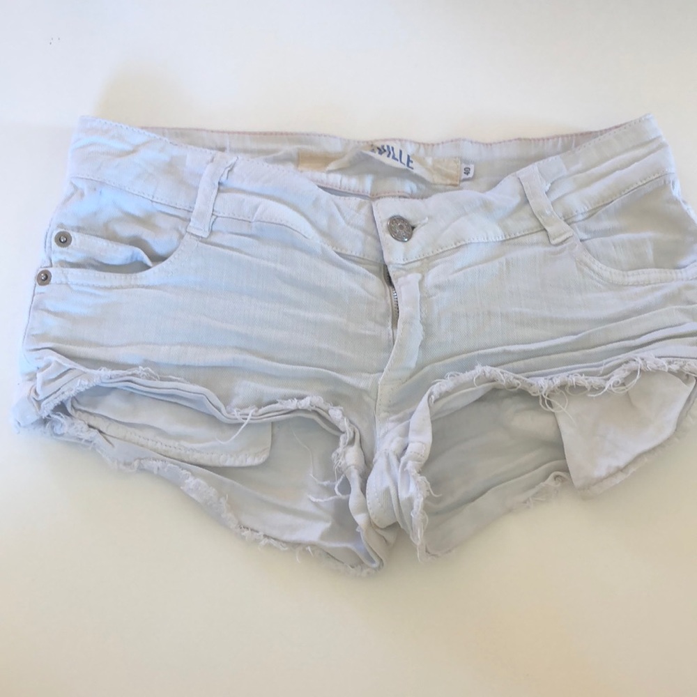 Light blue jean shorts